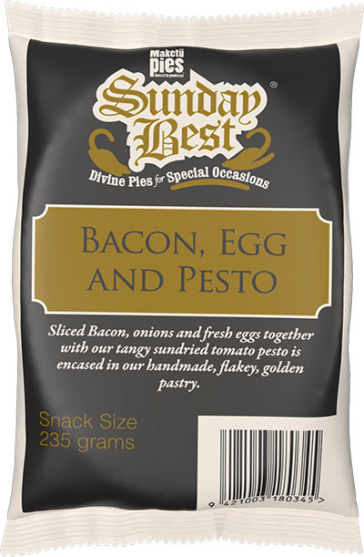 Maketu Pies - Bacon, Egg & Pesto 